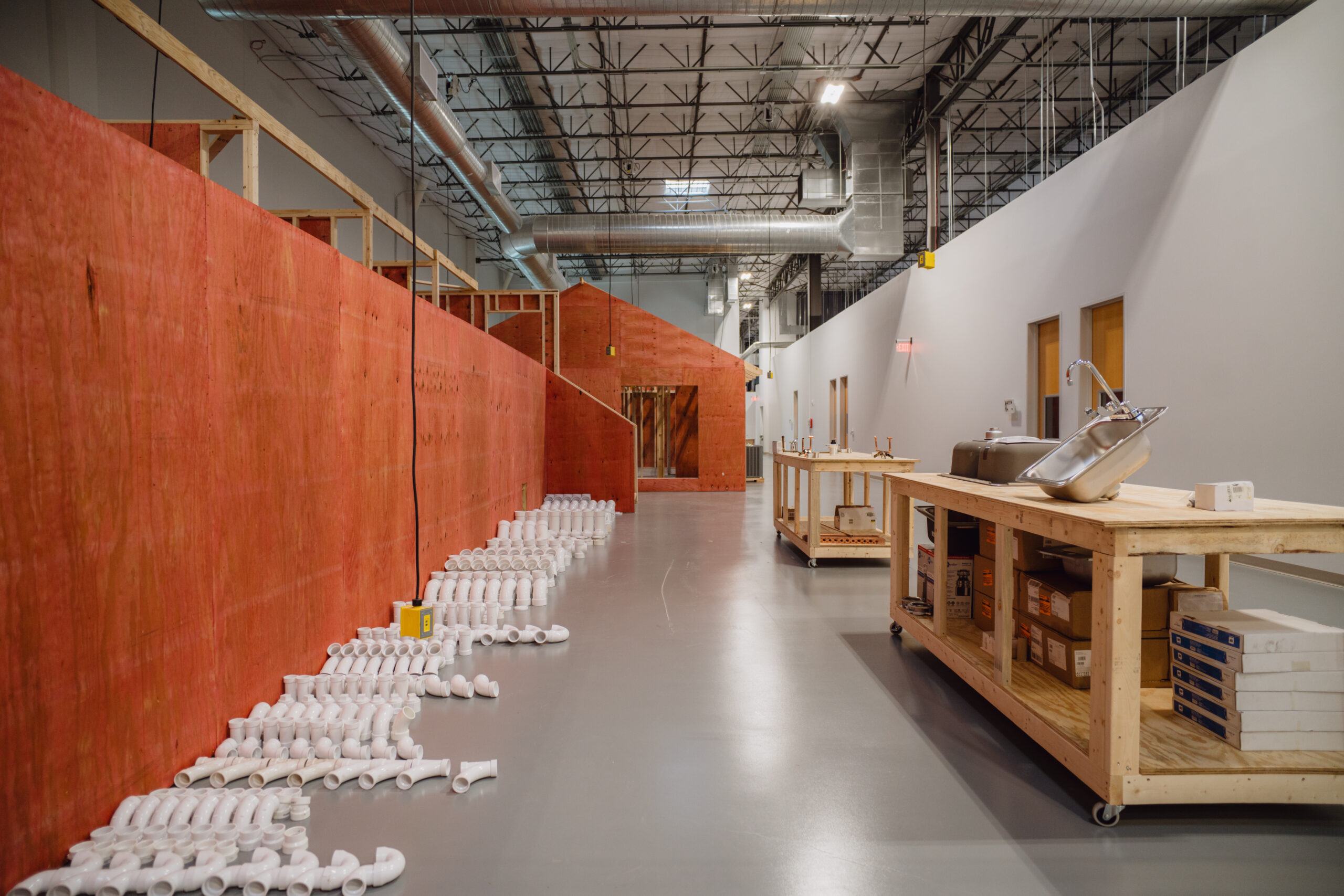 San Antonio plumbing training facility and real-world lab booths